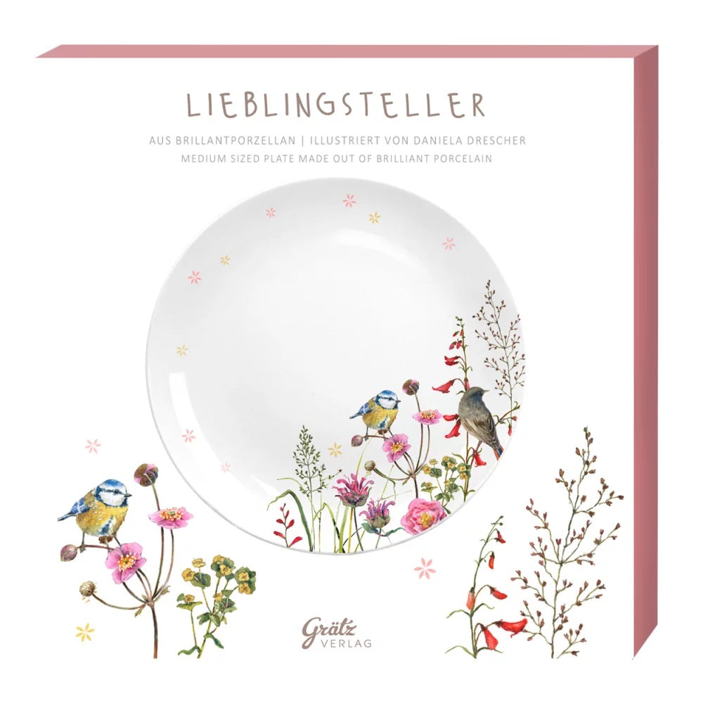 Grätz Verlag Dessertteller, Teller, Vögel, Harmonie, Geschirr, Teller