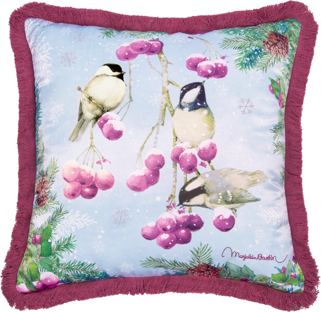 Romantische Weihnachten, Advent, Dekokissen Vögel, Die Spiegelburg, 23641