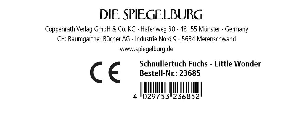 Kuscheltier mit Schnuffeltuch Fuchs - Little Wonder, Die Spiegelburg, 23685