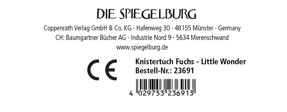 Die Spiegelburg, Knistertuch Fuchs - Little Wonder, 23691, Babyspielwaren
